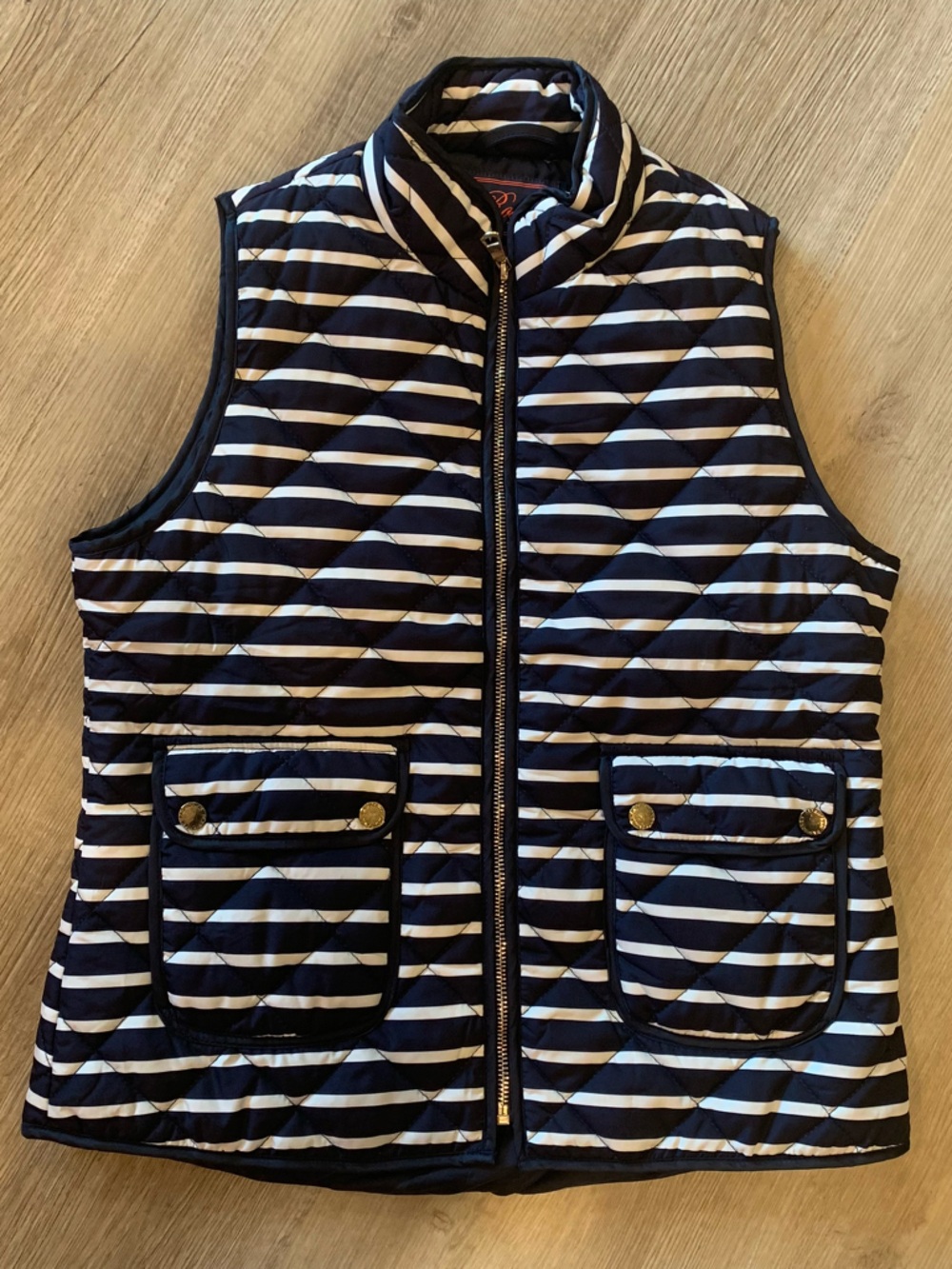 Rosette USA Navy & White Striped Quilted Vest